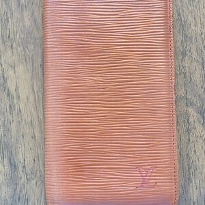 Louis Vuitton Tan Leather long Wallet